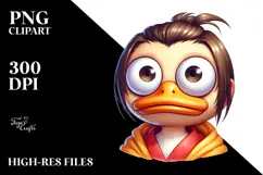 Silly Duck with Cross-Eyed Expression PNG Product Image 2