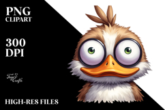 Silly Duck with Cross-Eyed Expression PNG Product Image 2