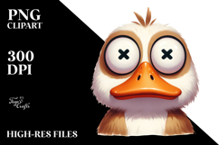 Silly Duck with Cross-Eyed Expression PNG Product Image 2