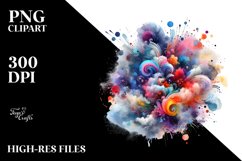 Colorful Watercolor Splash | Sublimation Clipart Product Image 3