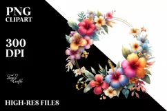 Colorful Floral Frame with Small Flowers | Clipart Product Image 1