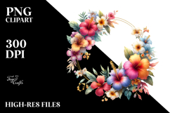 Colorful Floral Frame with Small Flowers | Clipart Product Image 2