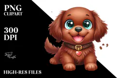 Happy Chesapeake Bay Retriever Cartoon PNG Product Image 2