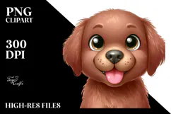 Cheerful Chesapeake Bay Retriever Cartoon PNG Product Image 2