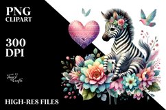 Boho Zebra in Digital Painting PNG Product Image 2