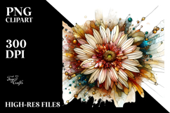 Stained Gerbera, Watercolor PNG Product Image 2
