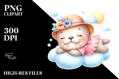 Cute Baby Walrus Sleeping PNG Product Image 2