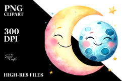 Very Simple Smiling Moon PNG Product Image 2