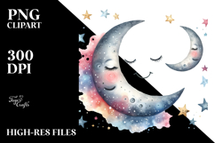 Very Simple Smiling Moon PNG Product Image 2