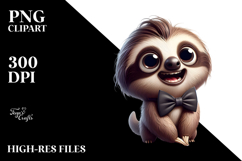 Silly Cartoon Sloth PNG Product Image 2