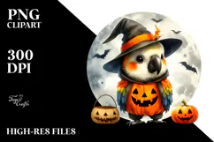 Cute Baby Macaw for Halloween PNG Product Image 2