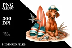 Sand Vizsla Clipart | Watercolor Clipart Product Image 1