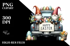 Easter Gnomes Clipart |T-shirt, Mug PNG Product Image 7