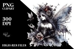Gothic Fairy Baby Deer | Watercolor Clipart Product Image 3