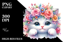 Pastel Colors Adorned Kitten | Clipart Product Image 2