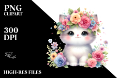 Pastel Colors Adorned Kitten | Clipart Product Image 2