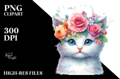 Pastel Colors Adorned Kitten | Clipart Product Image 2
