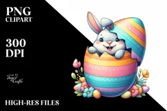 Watercolor Colorful Easter Clipart |T-shirt, Mug, Tumbler Product Image 3