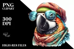 Detailed Macaw Silk Scarf Smiling | Clipart Product Image 1