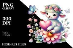 Adorned Lamb in Digital Painting PNG Product Image 2