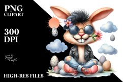 Bunny with Straw Hat and Sunglasses PNG Product Image 2