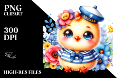 Smiling Sailor Chicken | Clipart Product Image 2