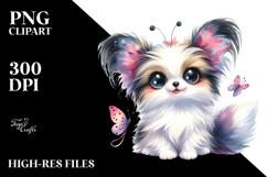 Cute Happy Papillon PNG Product Image 2