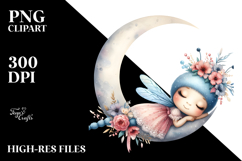 Cute Baby Dragonfly Sleeping PNG Product Image 2