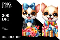 Joyful Chihuahua Cartoon PNG Product Image 2