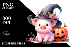 Cute Baby Pig Drawing | Sublimation Clipart Product Image 2