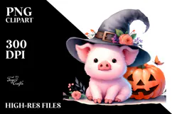 Cute Baby Pig Drawing | Sublimation Clipart Product Image 2