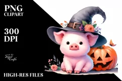 Cute Baby Pig Drawing | Sublimation Clipart Product Image 3
