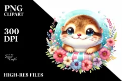 Colorful Baby Lemming Swimming Ring | Sublimation | Clipart Product Image 3