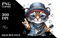 Colorful Baby Tiger with Rocker Look Product Image 2