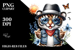 sunglasses,Baby Tiger Rocker Look PNG Product Image 2