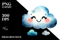 Whimsical Smiling Cloud PNG Product Image 2