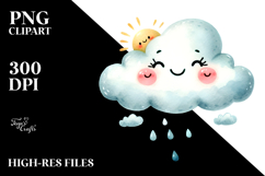 Whimsical Smiling Cloud PNG Product Image 2