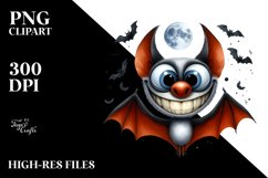 Goofy Smile Bat Halloween Clipart Product Image 1