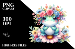 Pastel Colors Adorned Frog | Clipart Product Image 2