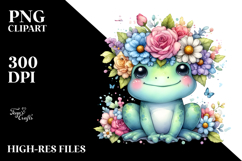 Pastel Colors Adorned Frog | Clipart Product Image 2