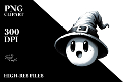 Funny Witch Hat Digital Painting, PNG Product Image 2