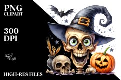 Funny Skull Halloween Clipart Product Image 3