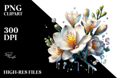 Freesia with Small Metallic Insertions, Transparent PNG Product Image 2