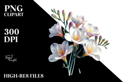 Freesia with Small Metallic Insertions, Transparent PNG Product Image 2