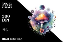 Colorful Magical Mushroom Splash | Sublimation Clipart Product Image 1
