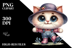 Expressive Happy Cat with Rain Boots Product Image 2