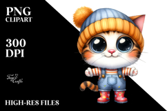 Expressive Happy Cat with Rain Boots Product Image 2