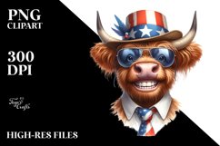 Large Goofy Smile Highland Cow Clipart Product Image 3