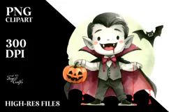 Funny Halloween Vampire Clipart, Transparent PNG Product Image 2
