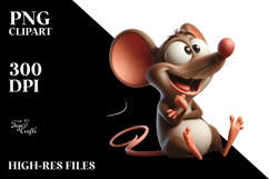 Cute Mouse with Bow Tie PNG Product Image 2